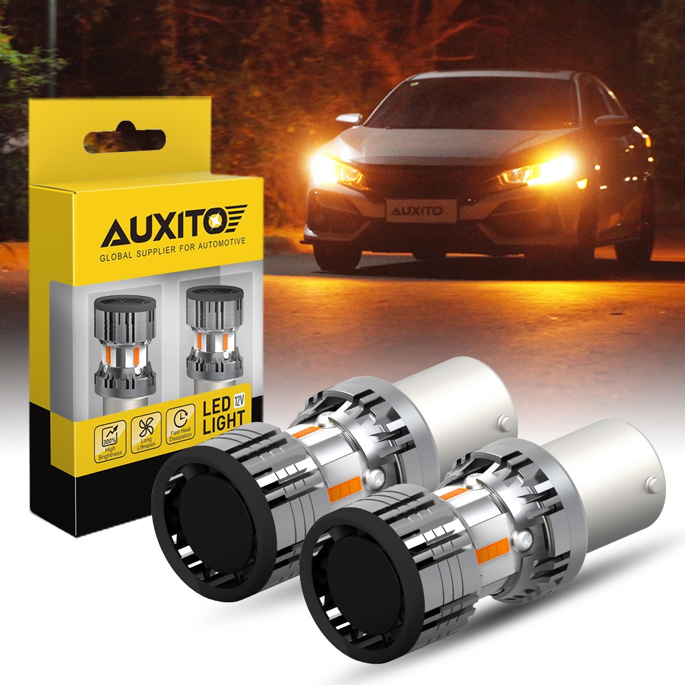 BAU15S LED Turn Signal Light Bulbs Kit PY21W Amber 2400LM Anti Hyper Flash NEW-2