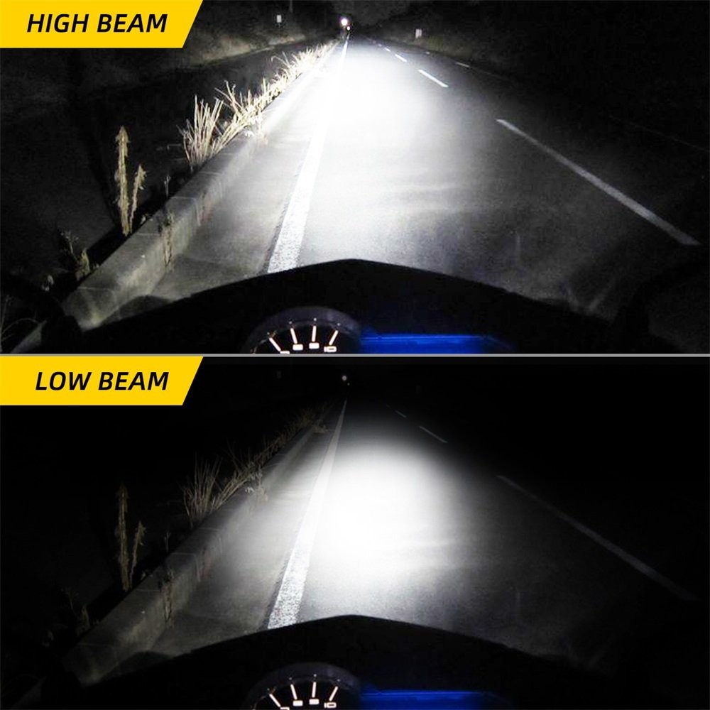 1 Pack H4/9003/HB2 Motorcycle LED Bulbs 300% Brighter 6000K White Canbus Ready