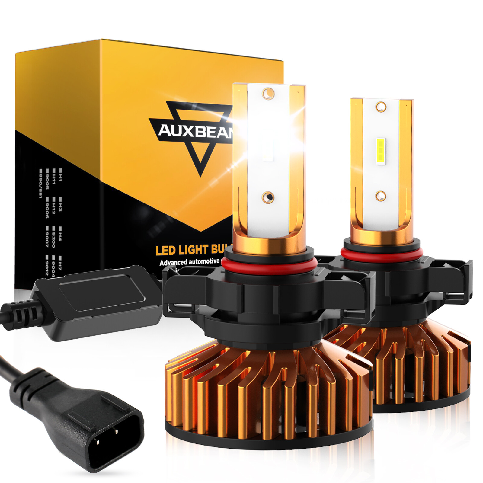 AUXBEAM H16 5202 5000LM Fog Light 6000K White High Power CSP LED Driving Bulbs