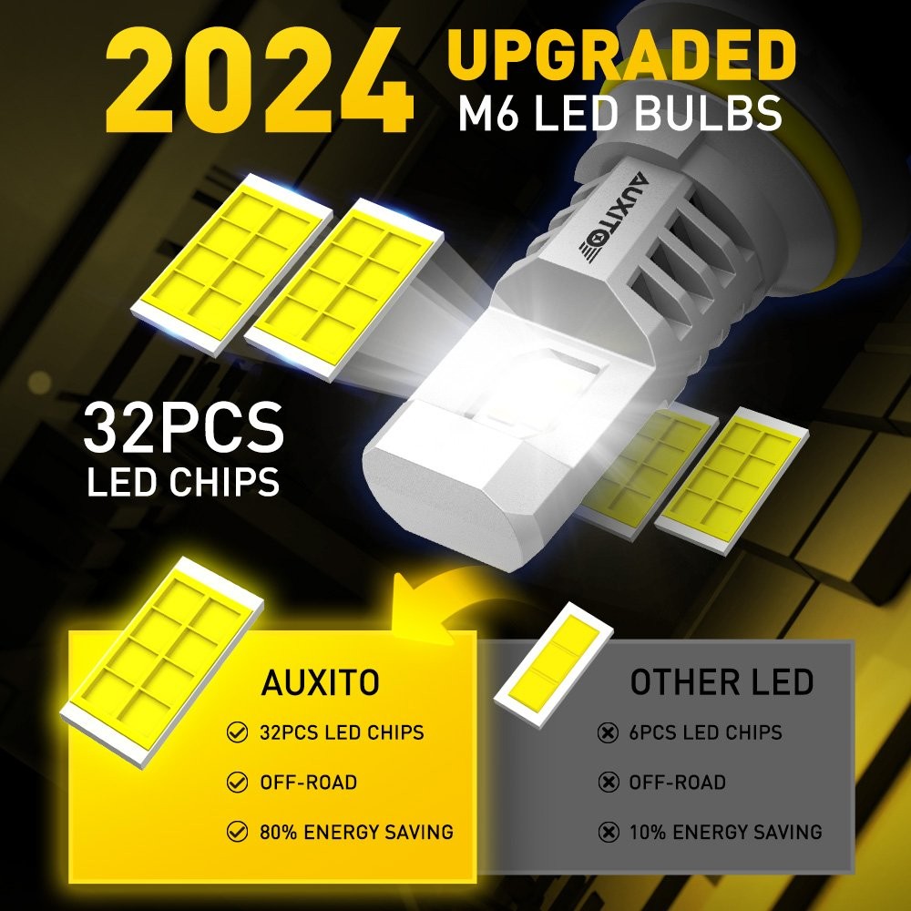 AUXITO Headlight 9007 HB5 LED Hi/Low 30000LM Bulbs Super Bright White Lamp 2/4X