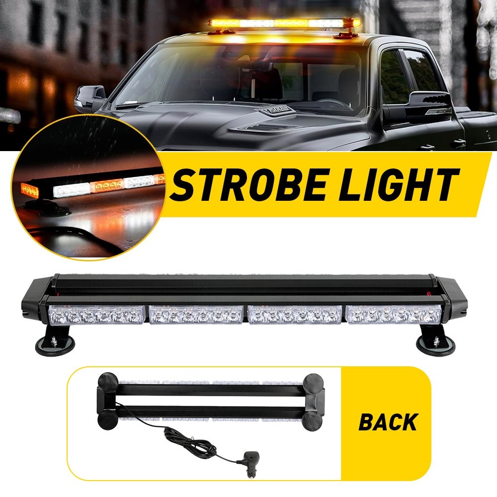 For Vehicles 12V DC AUXITO 26.5″ New Warning Strobe 54-LEDLight Bar EPO*