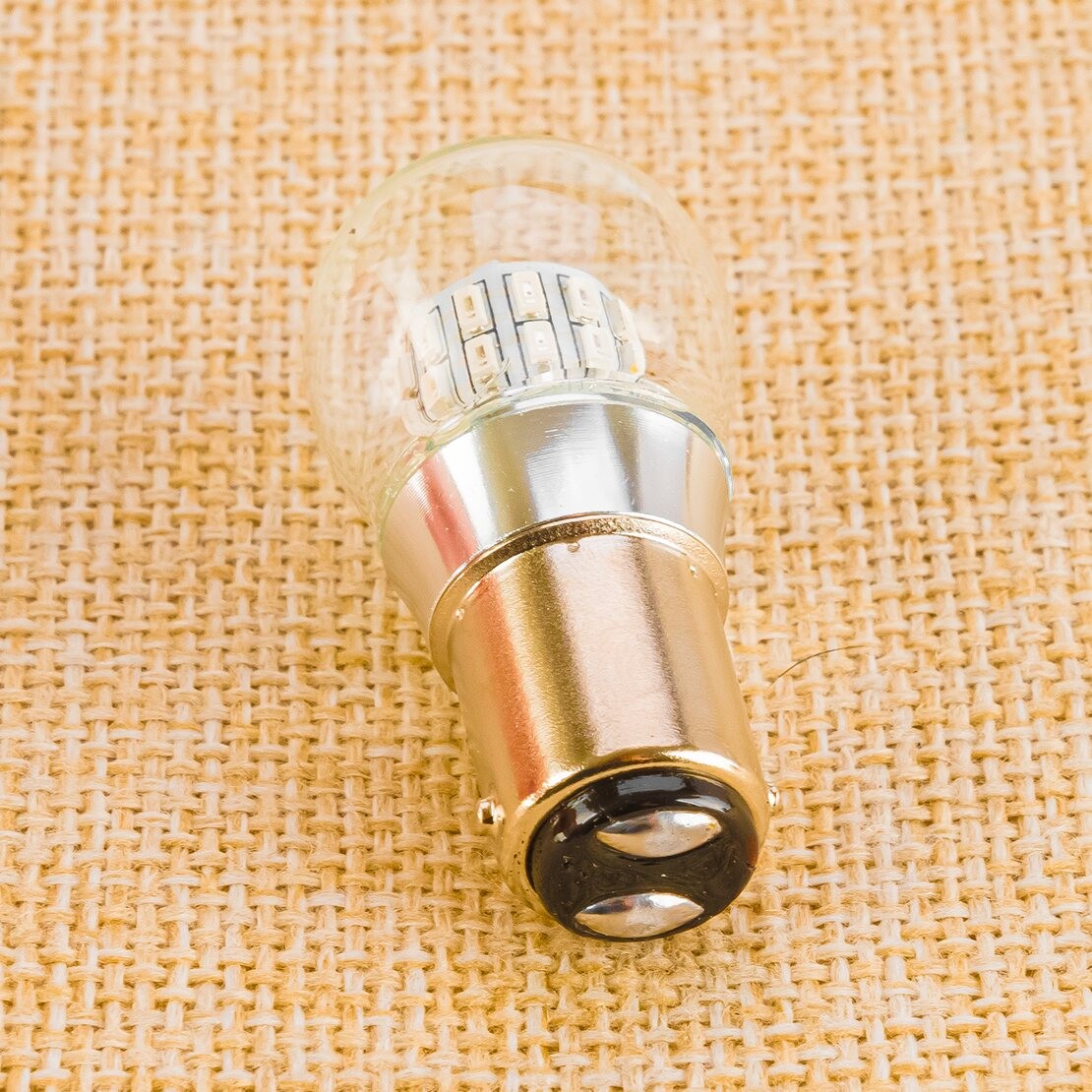 1x Red LED Double Contact Bayonet Turn Signal Light Bulb BA15D 1157 New