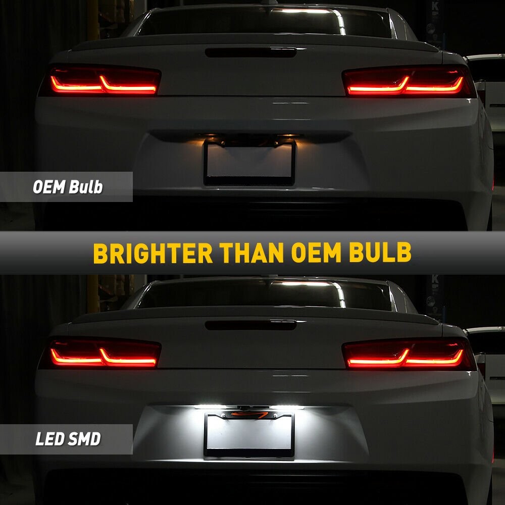 6000K WHITE LED License Plate Light Super For Bright Chevy Camaro Malibu VoltO