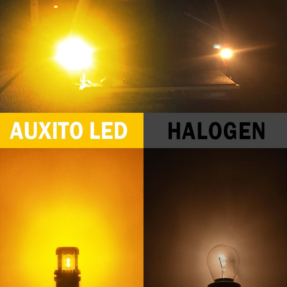 Amber 1157 7528 LED Turn Signal Blinker Parking Light Bulb Anti-Hyper Flash 2-6x