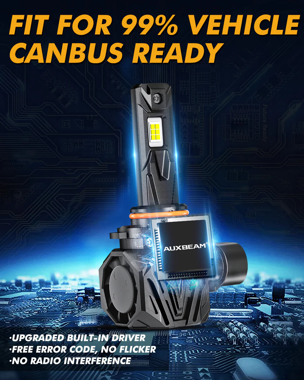AUXBEAM 9005 9006 Combo LED Headlight Bulbs 240W 60000LM Cold White PLUG & PLAY