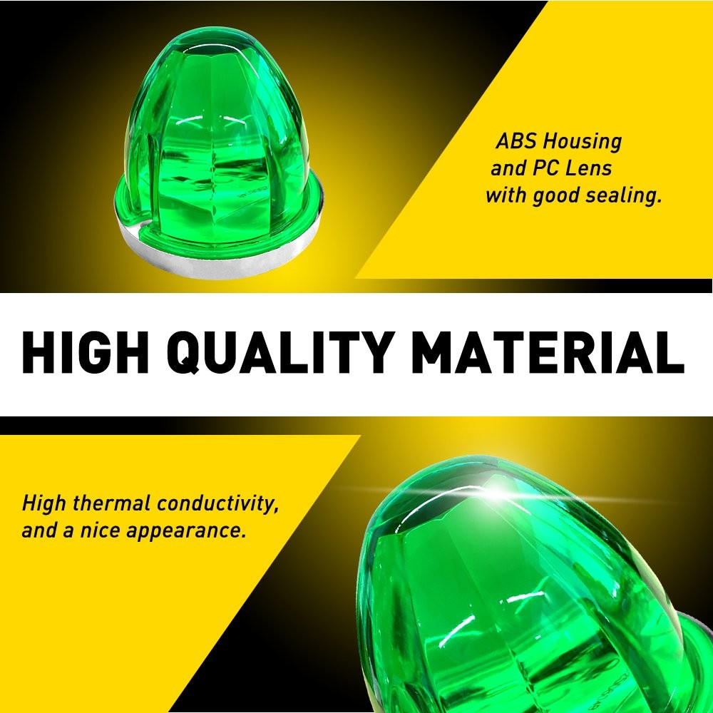 2x LED Watermelon Light Truck Trailer Side Marker Clearance Turn Signal Lamp EI