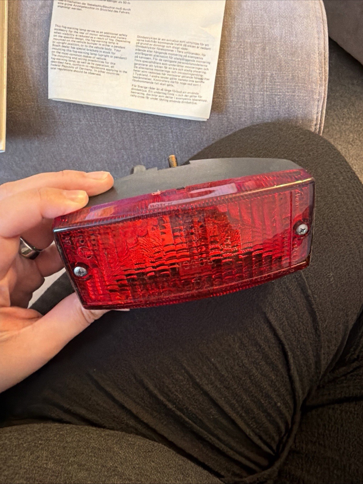 Bosch bumper mounted Rear Foglamp 140 X 65 MM Vintage