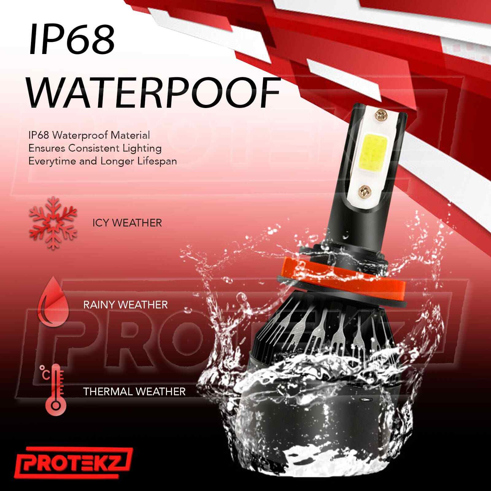 H11 LED Headlight Bulbs H8 H9 H16 Protekz 5 Years Warranty 60Days Free Return