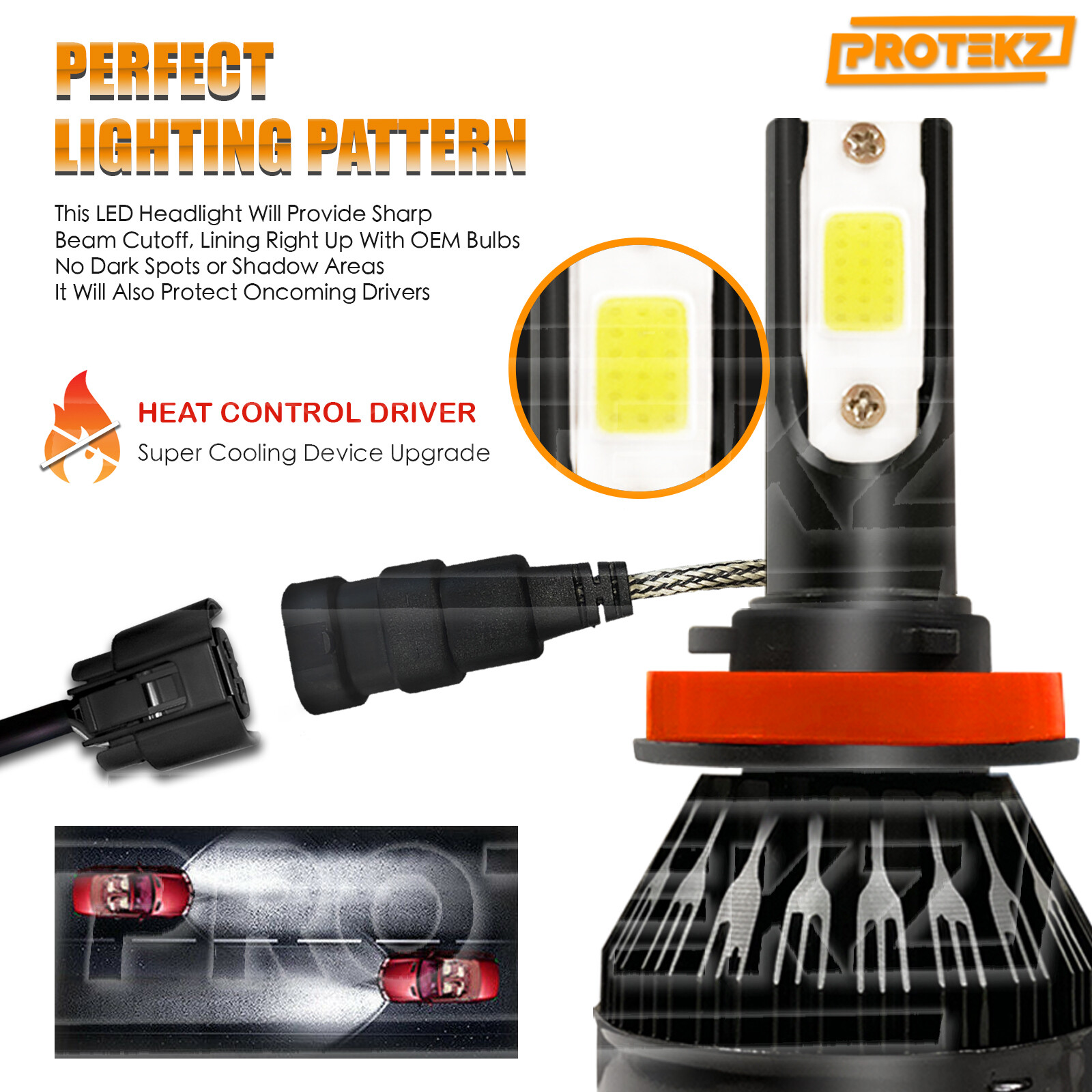 H1 LED Headlight Bulbs Kit CREE 6000K for Subaru Impreza 2004-2005 Low Beam