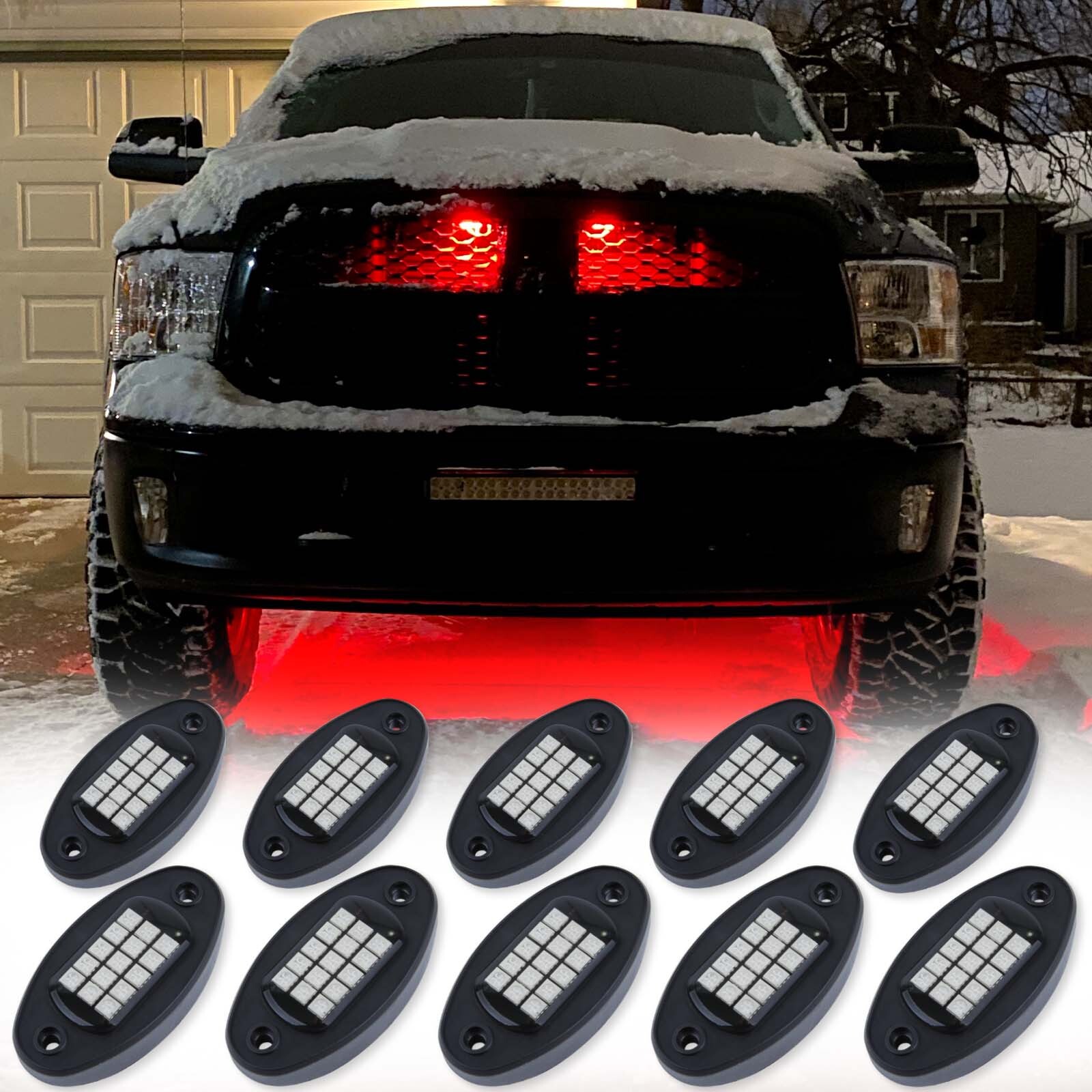 For Club Car EZGO Yamaha Golf Cart Kart 10X RGB LED Rock Lights Underglow Kit