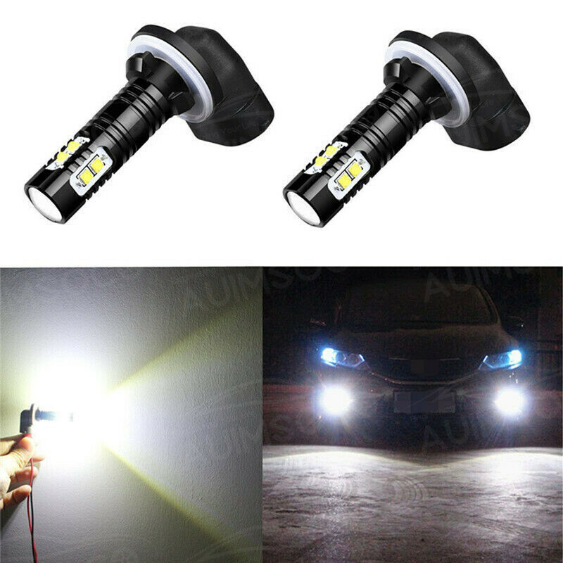 2 pack 881 LED Fog Light Driving Bulbs 862 886 889 894 896 898 Xenon White 6000K