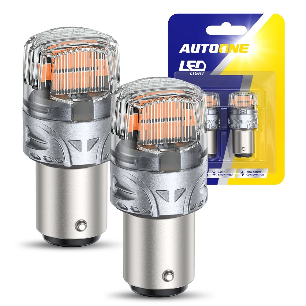 AUTOONE Amber BAY15D 1157 LED Rear Front Turn Signal Light Bulbs Free Return BRS