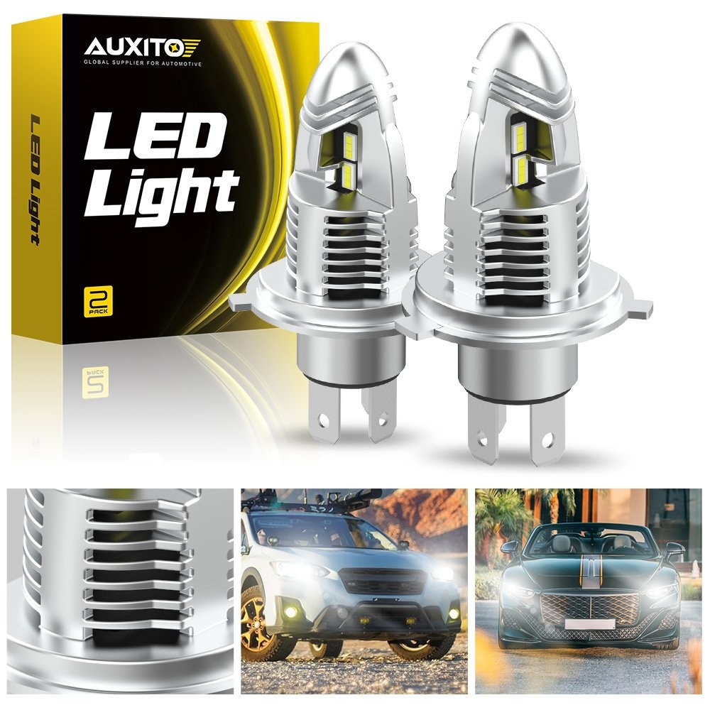 AUXITO H4 9003 Headlights LED Bulbs Conversion Kit 120W PURE White 6000K Bright