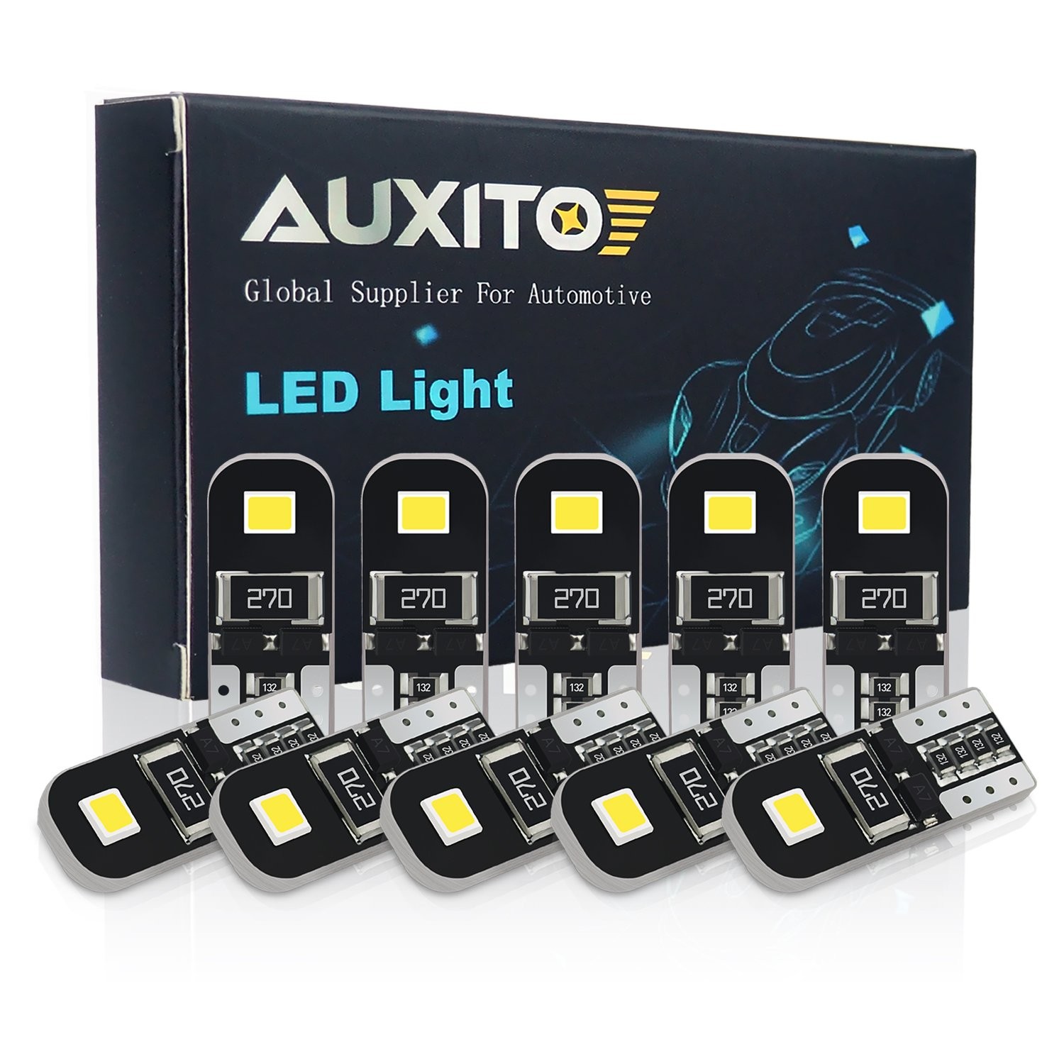 2x 3157A 4157A Amber/Yellow LED Turn Signal Light Bulb & 10x T10 interior light