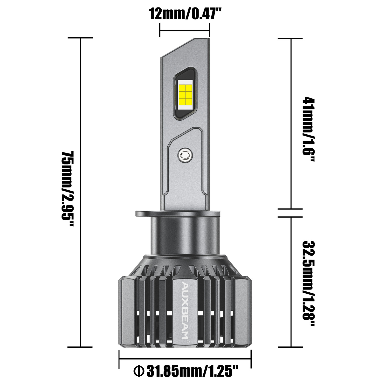 AUXBEAM For Honda CR-V 2005 2006 CRV LED Headlight High Low Beam White Bulbs Kit