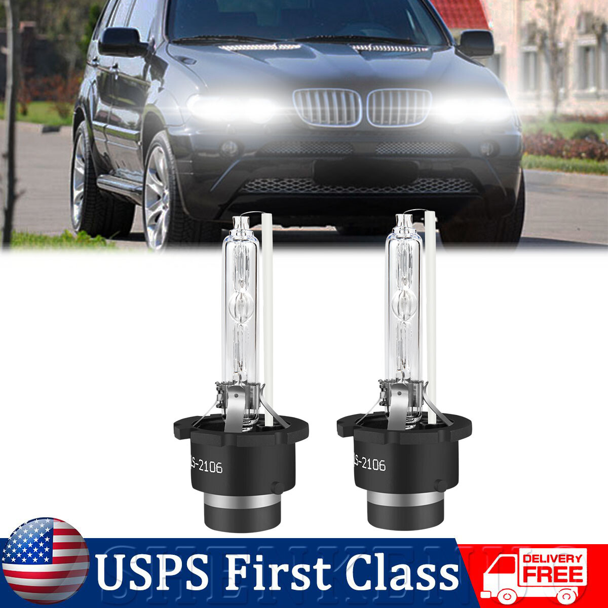 For BMW X5 00-2006 D2S Low Beam Xenon HID Headlight Replacement Bulbs Qty 2