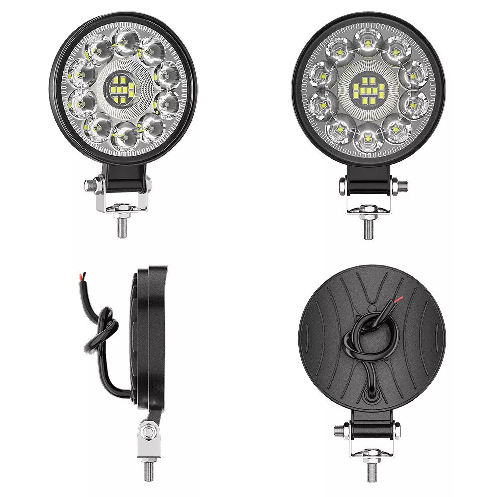 Round 3 inch Front Bumper LED Work Light Pods fit Yamaha Banshee Headlight Combo