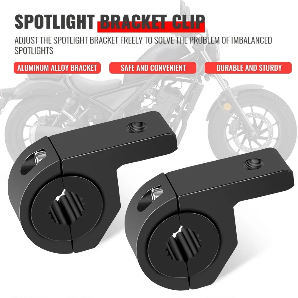 2x LED Motorcycle Spot Lights Headlight Driving Fog Auxiliary Lamp Yellow White