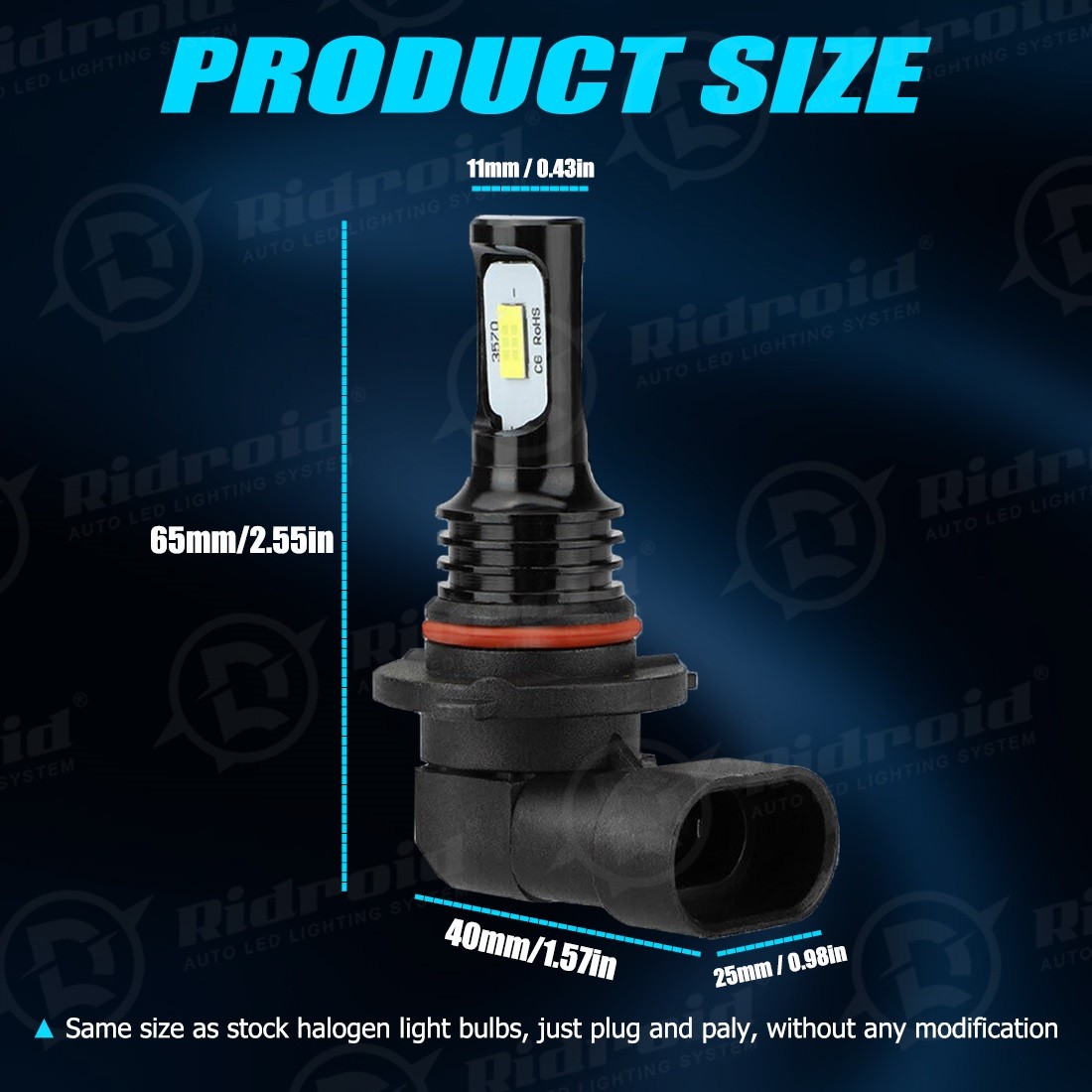 H11 9005 LED Headlight KIT Combo Bulbs 10000K High&Low Beam Super Bright White