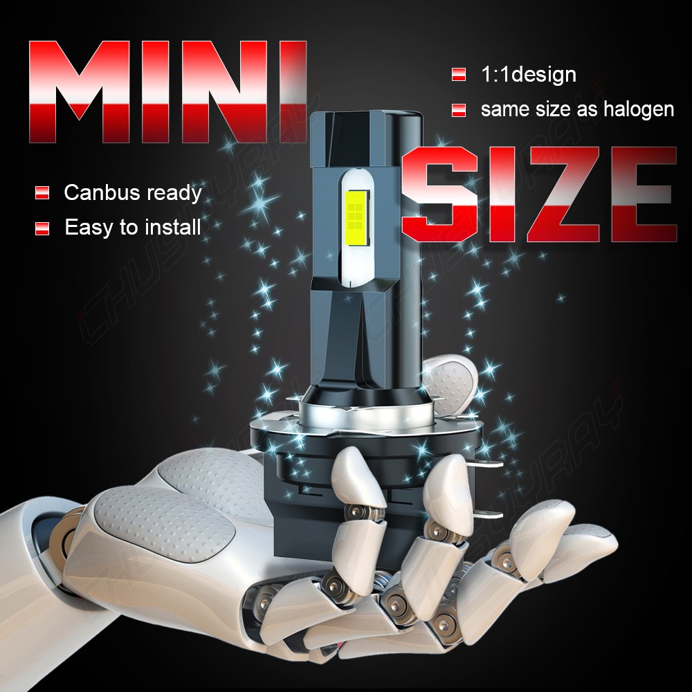 4PCS H7 H11B LED Headlights High Low Beam White Bulbs 6000K