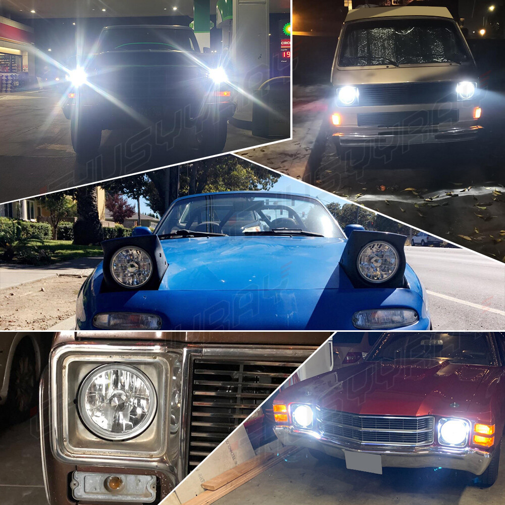 2pcs 7inch Led Round Headlight High-Low Beam for Peterbilt 379 359 Trucks
