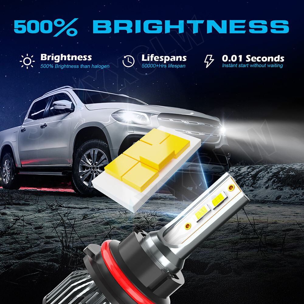 For Mitsubishi Galant 2004-2012 6000K 2PC 9007 LED Headlight High/Low Beam Bulbs