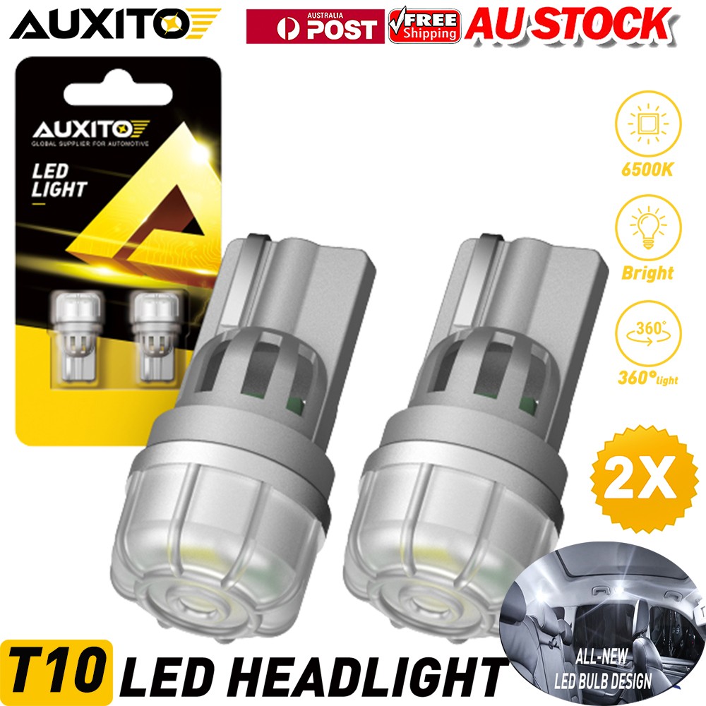 White 194 168 W5W T10 LED Car Light Globe Parker Bulbs 3smd 6500k Canbus 12V