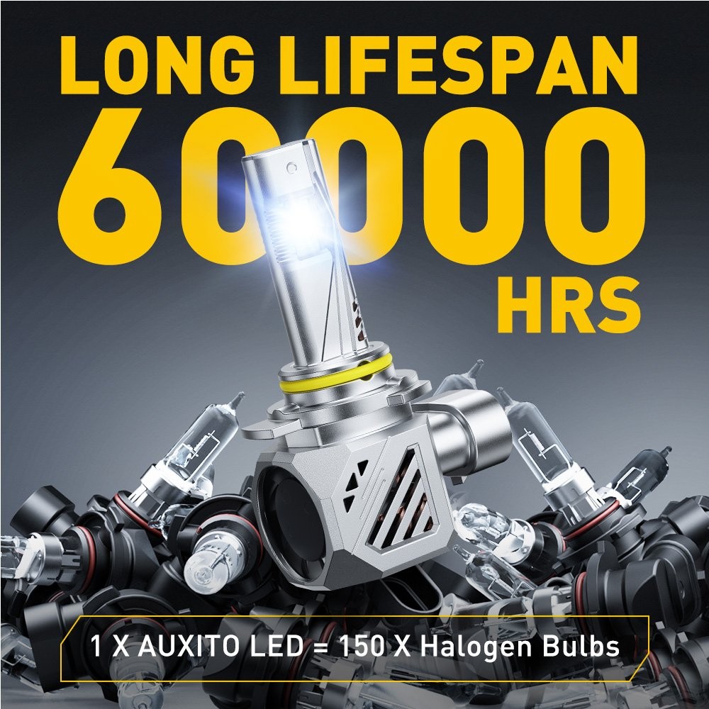 9012 LED Headlight Super Bright Bulbs Kit 6500K White 330000LM High/Low Beam A1