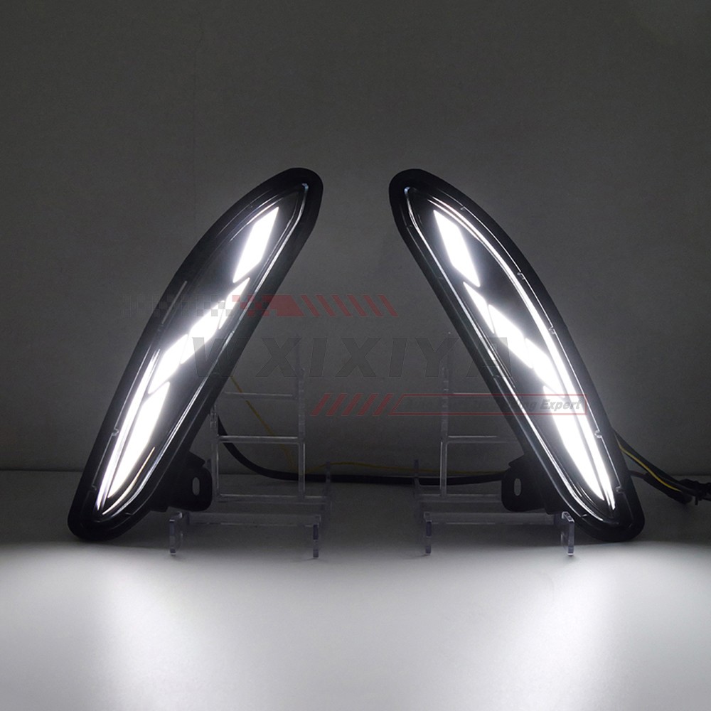 LED DRL Daytime Running Light for Toyota Venza Harrier 2021-24 Fog Lamp w/ Turn