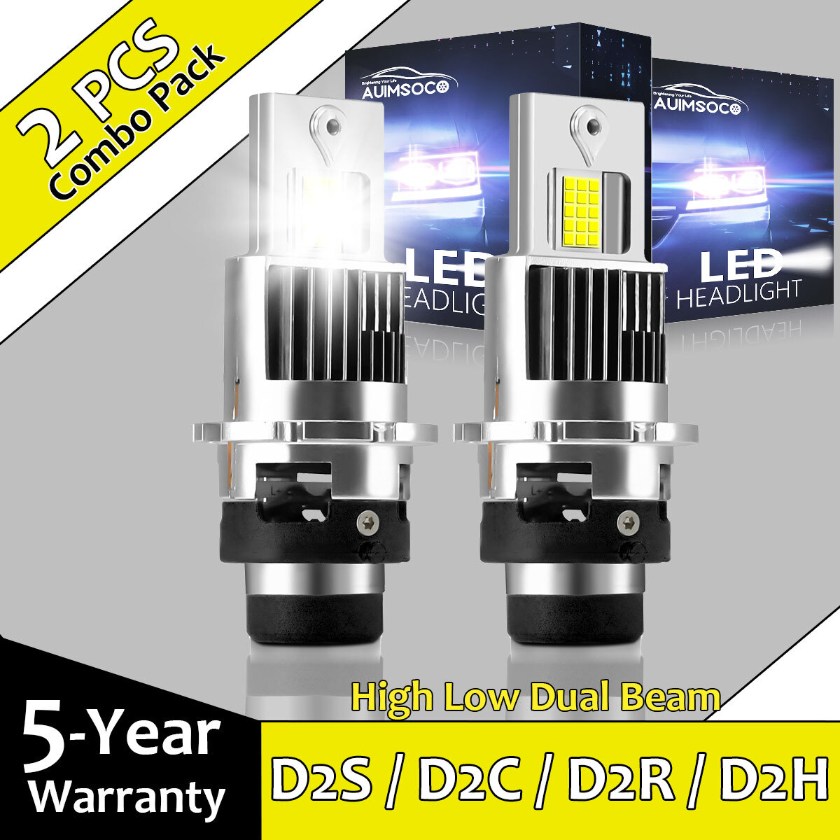 For INFINITI M35 2006-2010 M37 2011-2013 LED Headlight D2S D2R D2C H/L Beam