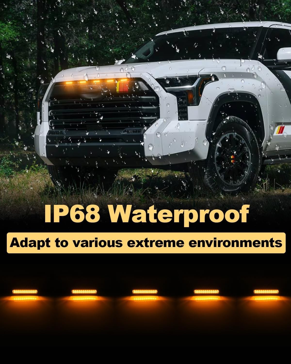 LED Front Grill Lights for Toyota Tundra SR SR5 Limited 2025-2022 Raptor Light