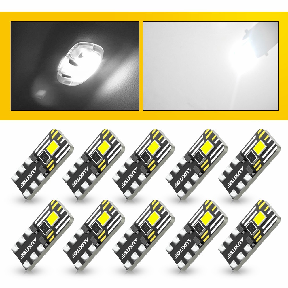 AUXITO T10 194 2825 168 W5W 2-LED License Plate Inside Map Parking Light 200LM B
