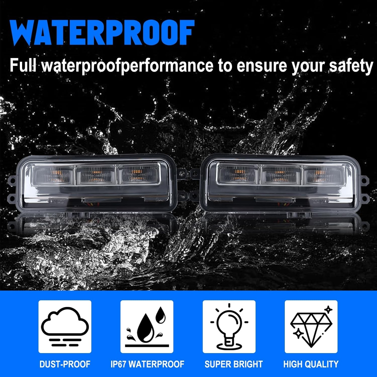 For 2024-2025 Toyota Tacoma LED Bumper Fog Lights Driving Lamps w/ Switch Pair