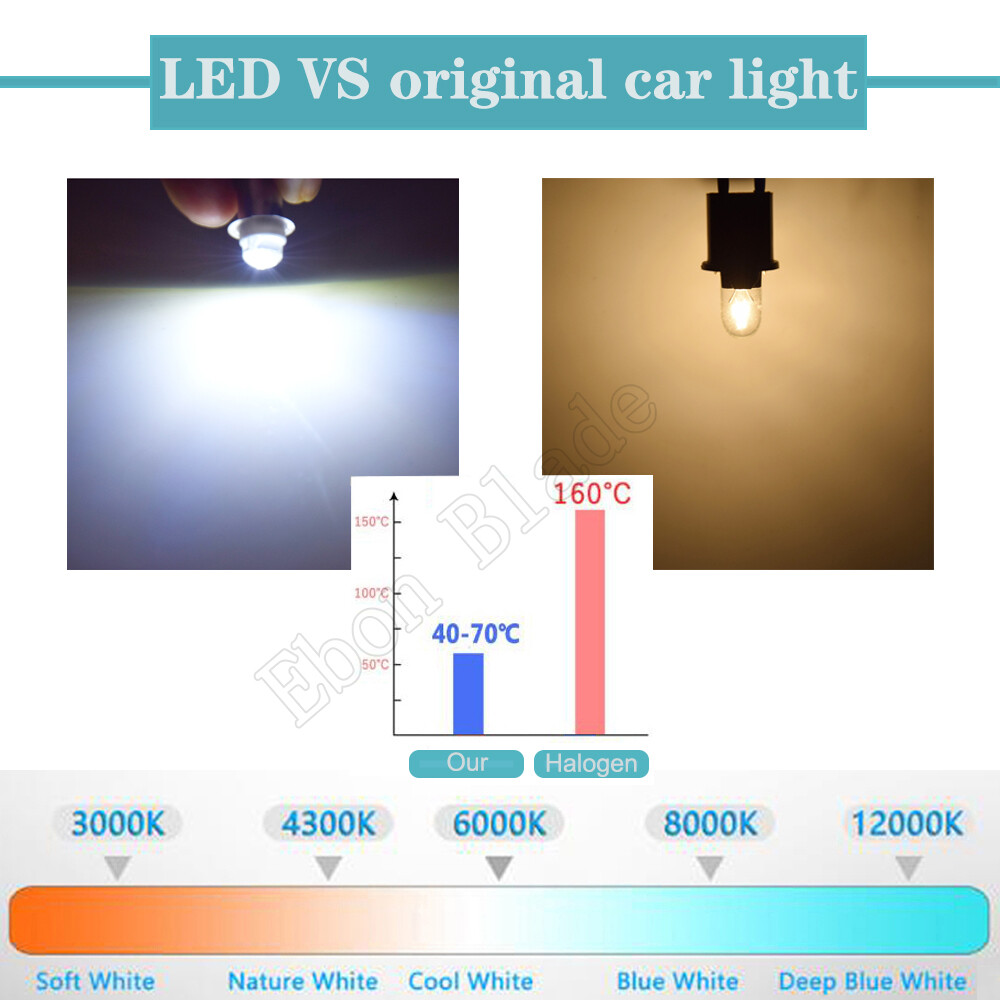 10 X P13.5s LED White 0.5W Flashlight Bulb Torch Lamp Light 3V 4.5V 6V 12V 18V