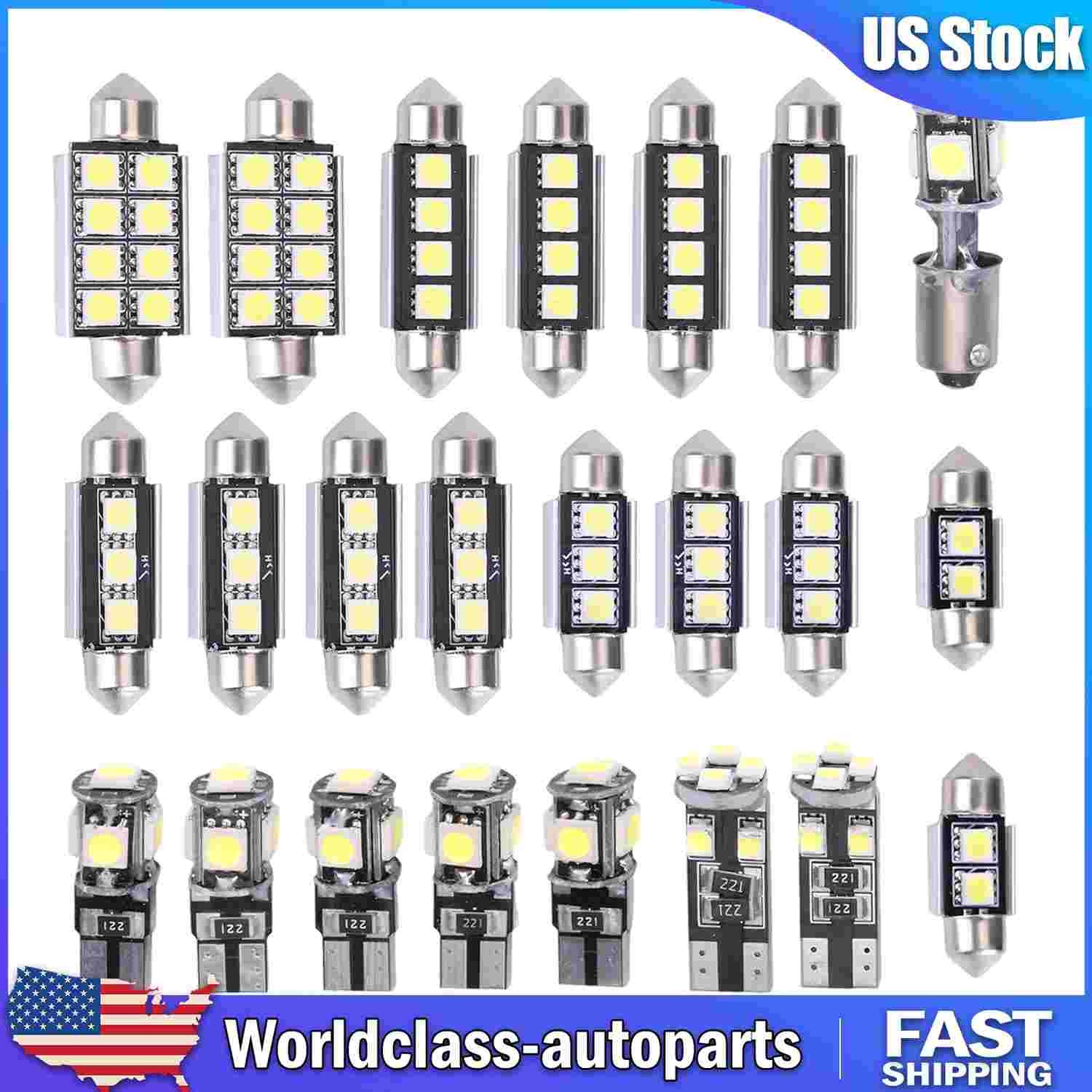 New 23x left right Car Side Marker Lights For 23Pcs LED Car Light Bulb Kit Set
