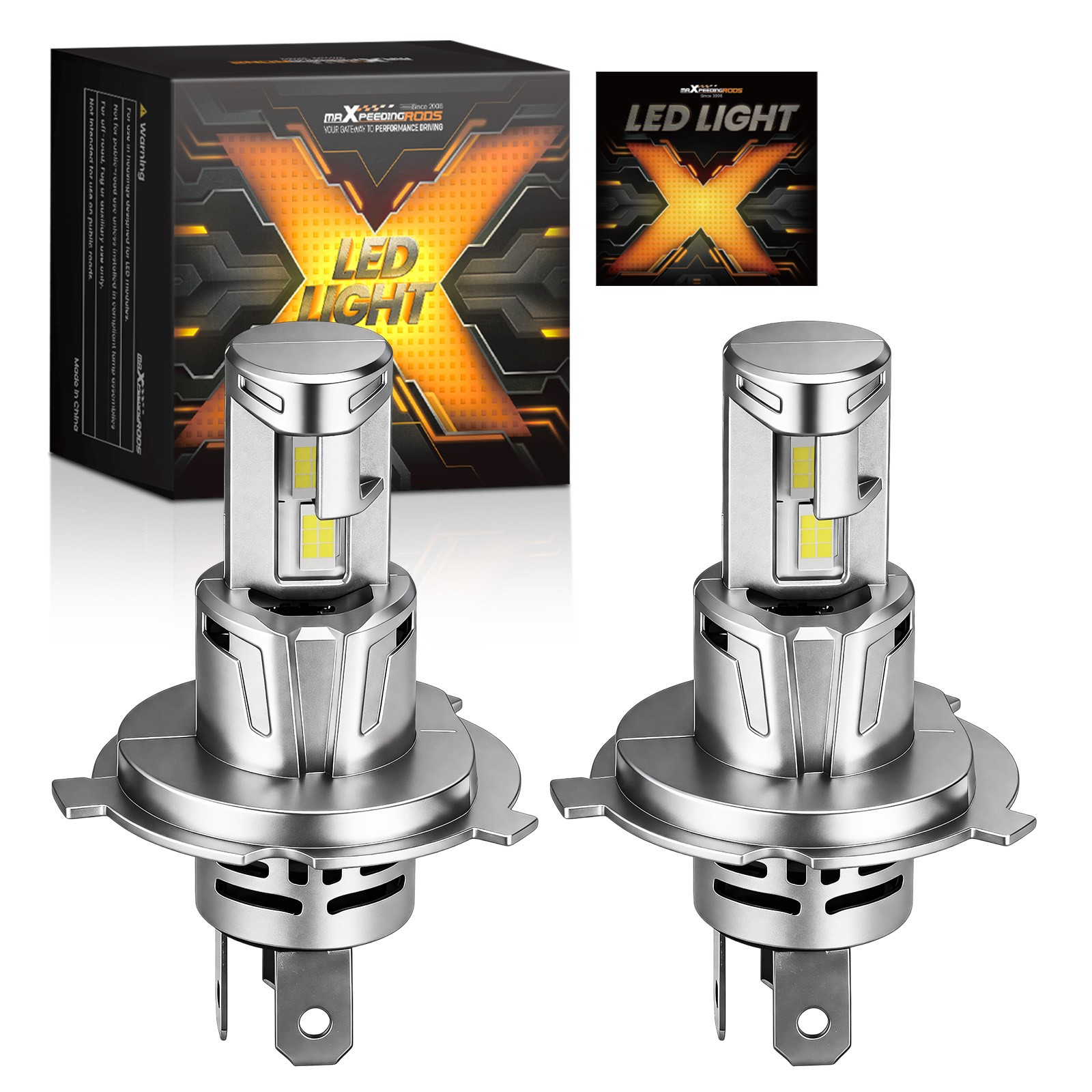 H4 LED Headlight Bulb High Low Beam Conversion Kit 28W Super Bright 6500K