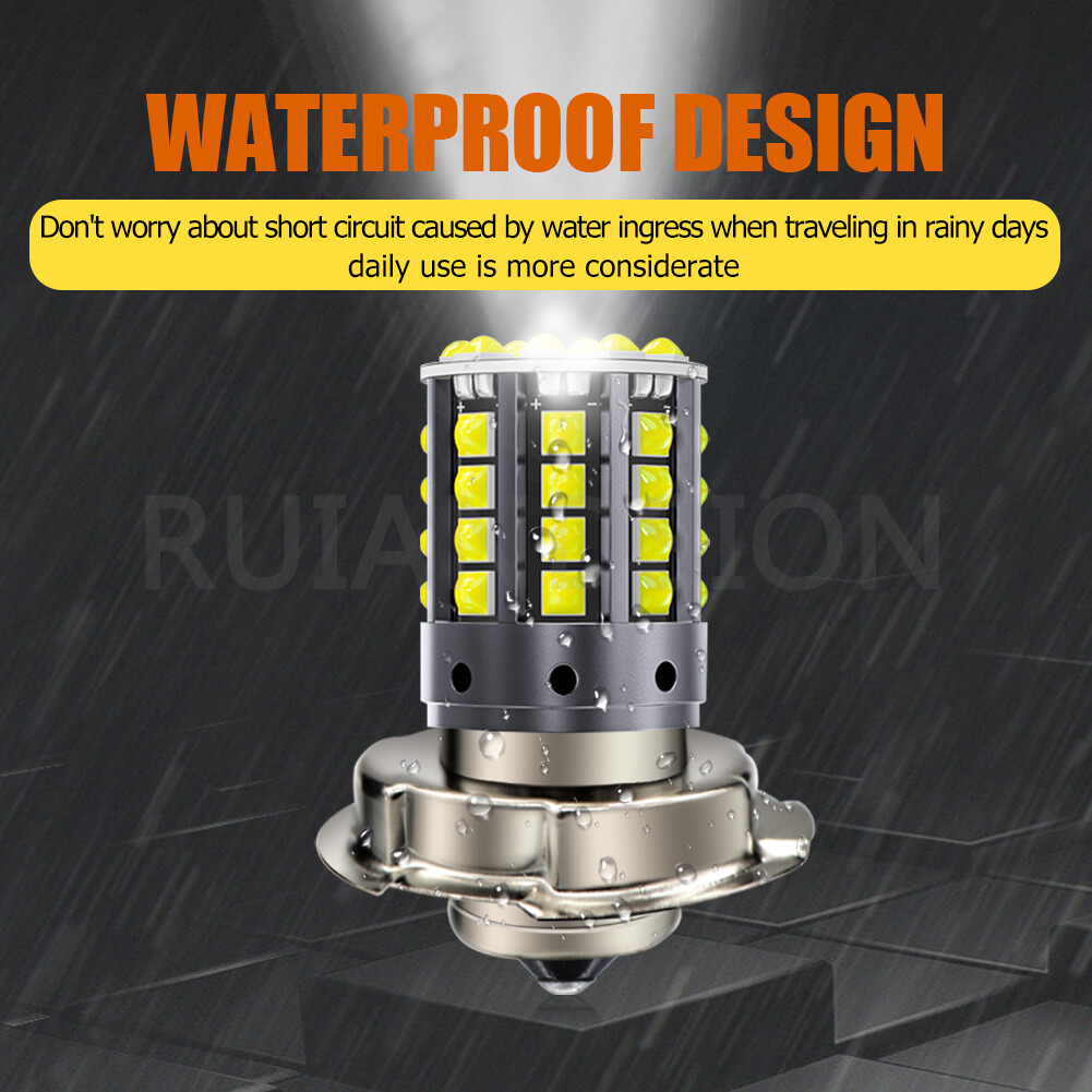 1PC P26S 44SMD LED Light For Motorcycle Headlight Bulb DRL Car Lamp White 10-80V