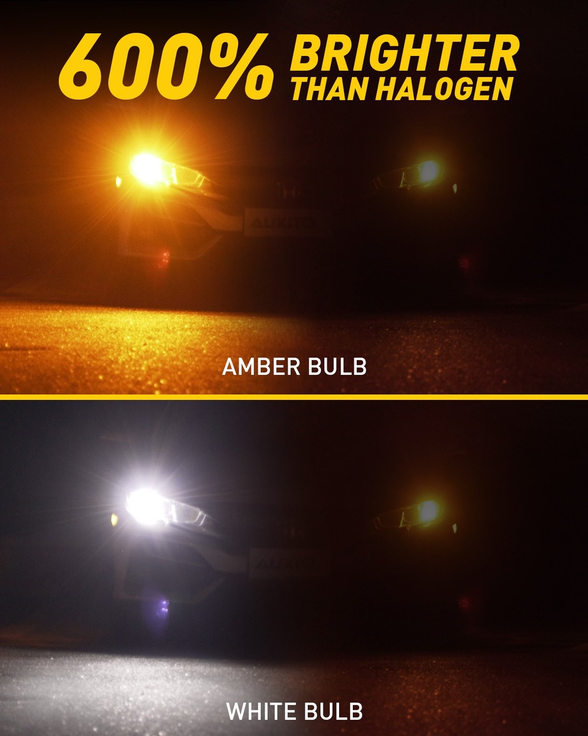 1157 LED Amber/White Bulbs For Turn Signal Lights and DRL/Parking Light 1-5 SET