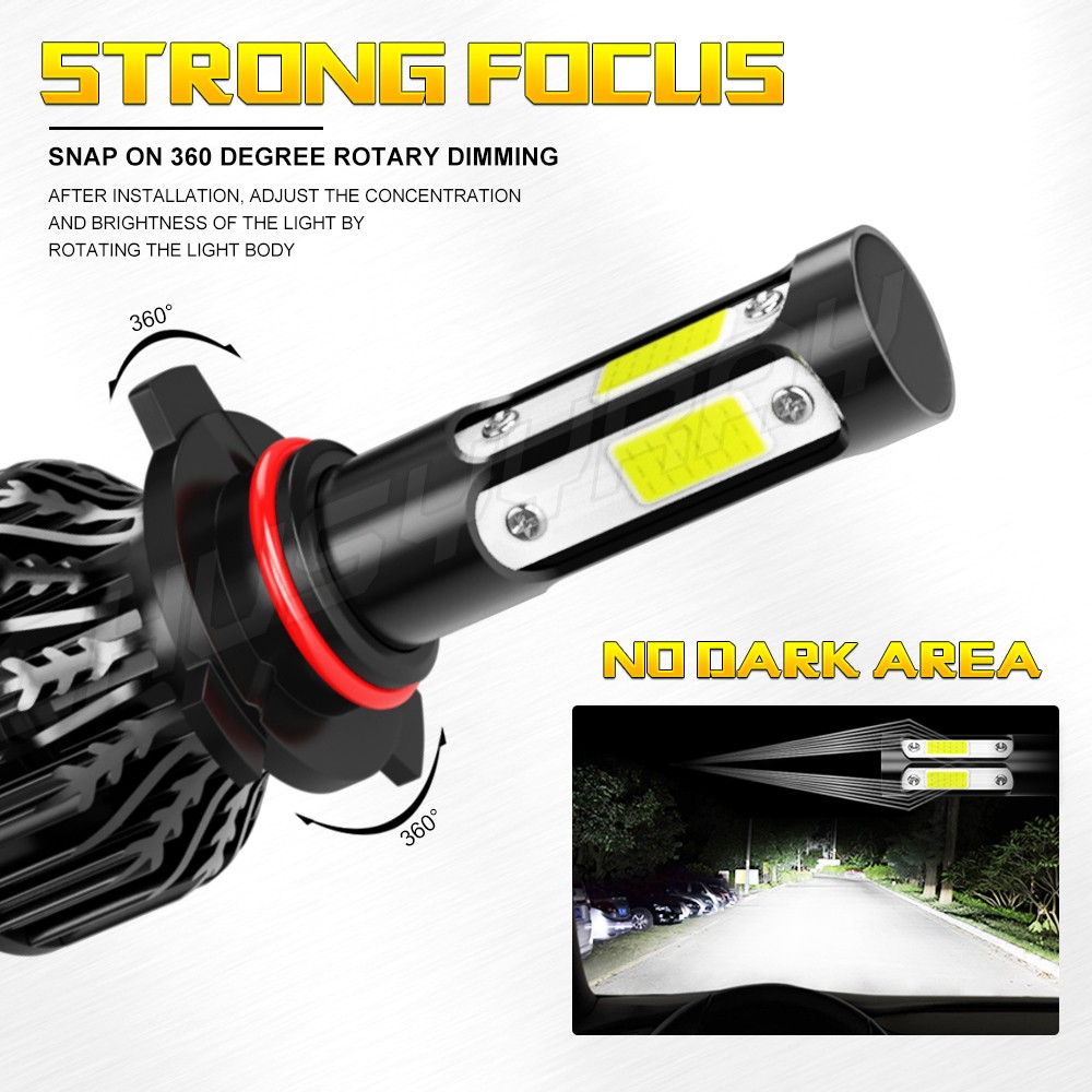 For Ford Edge 2011-2014 Taurus 2013-2019 2x 9012 6000K White LED Headlight Bulbs
