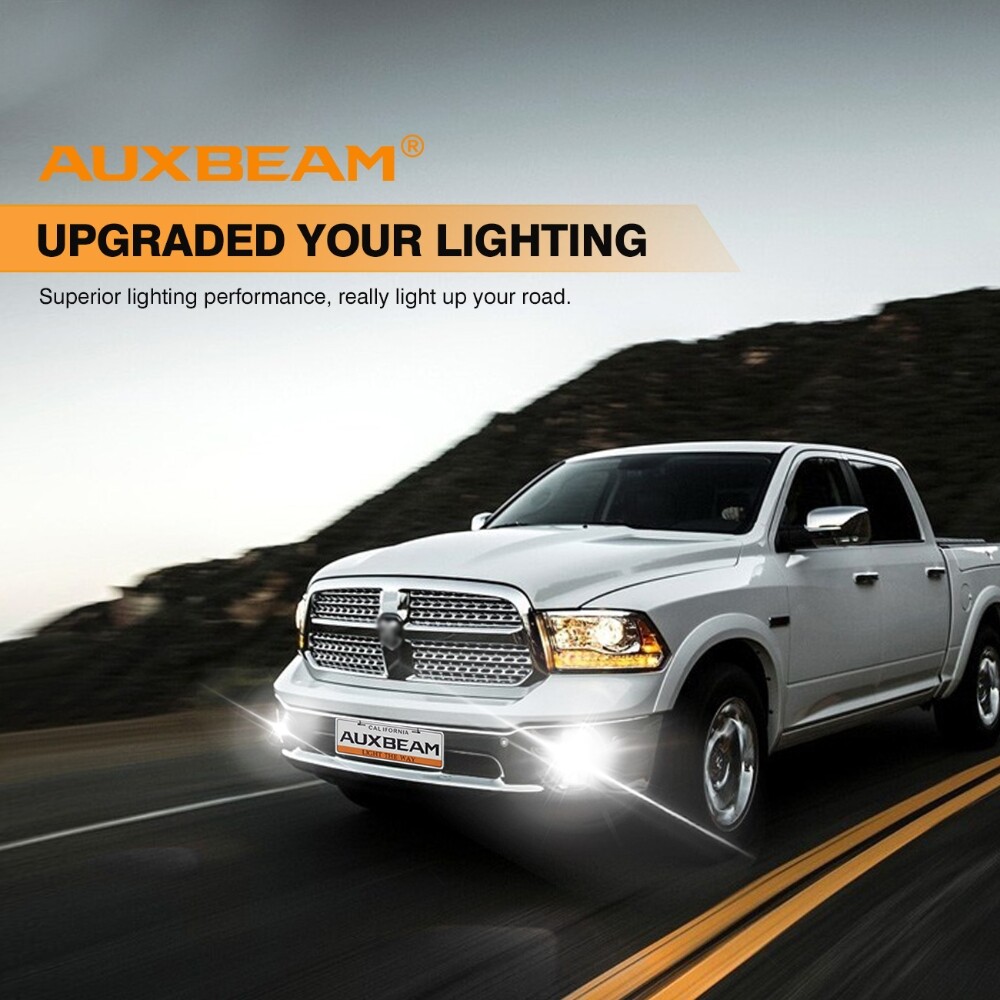AUXBEAM LED Fog Lights Assembly For Dodge Ram 1500 2013 2014 2015 2016 2017 2018