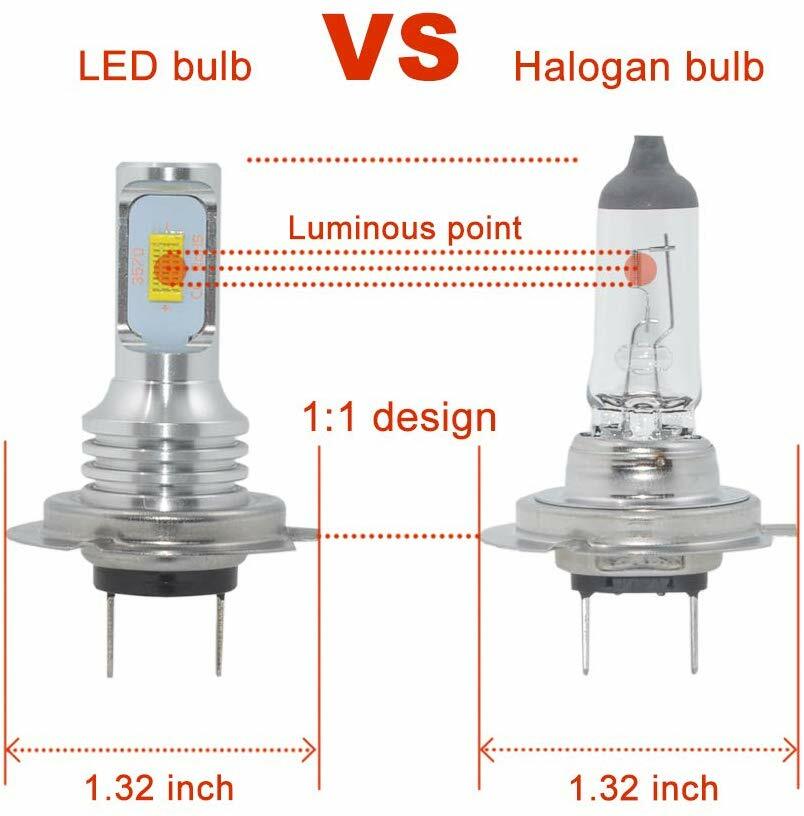 Combo LED Headlight H7+H11+H11 High Low Beam+Fog Light Bulbs 3 Sets 6000K White