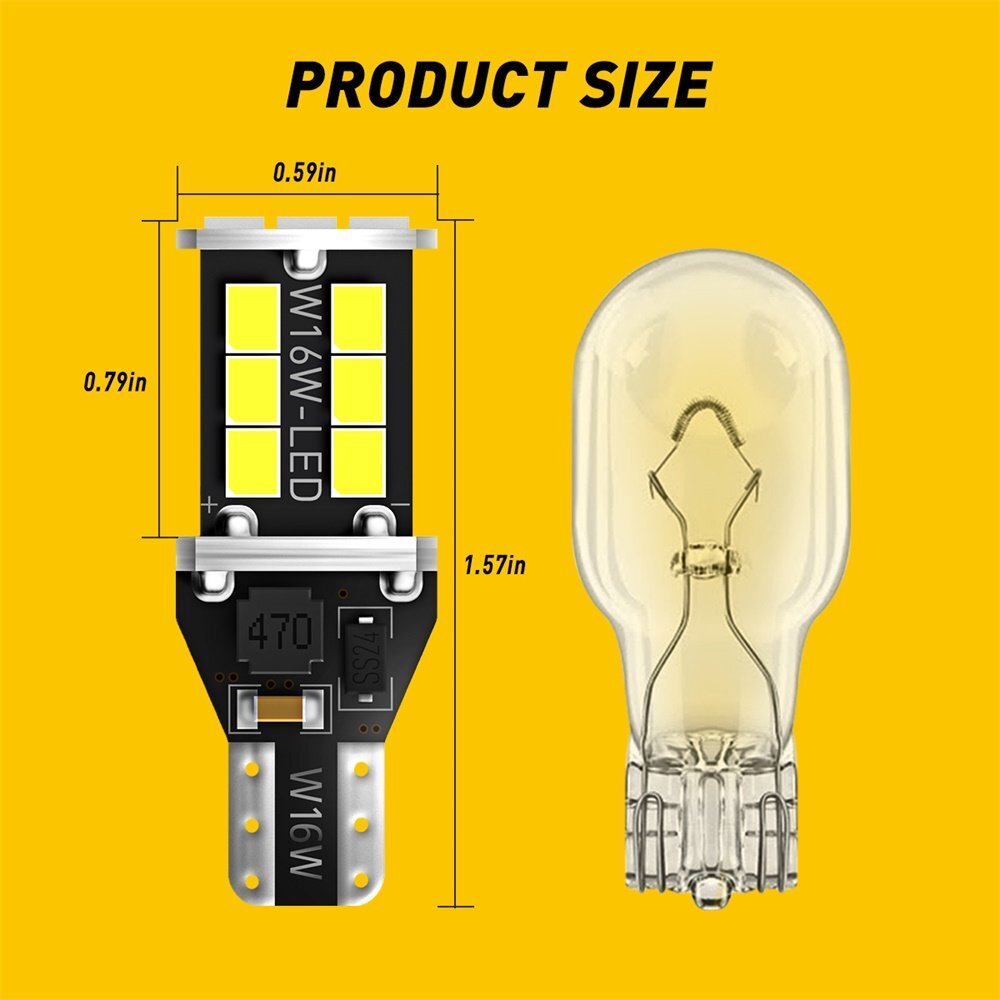 AUXITO 921 912 LED Reverse Backup Light Bulb 2400LM 6000K Super Bright T15