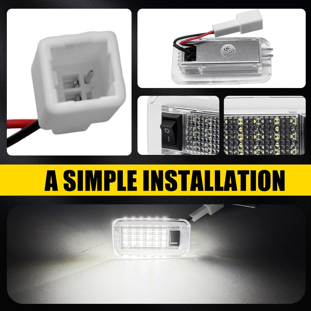 Clear White Led Trunk Luggage Cargo Area Light Lamp For Toyota Lexus 81330-11010