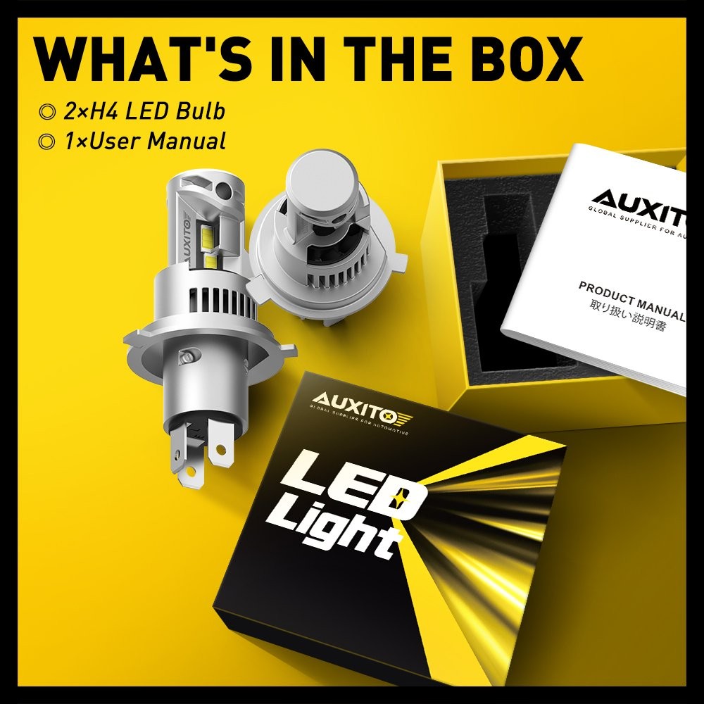 2X H4 9003 LED Headlight Bulbs Kit Light High Low Beam 6000K HB2 7000LM 90W Q16