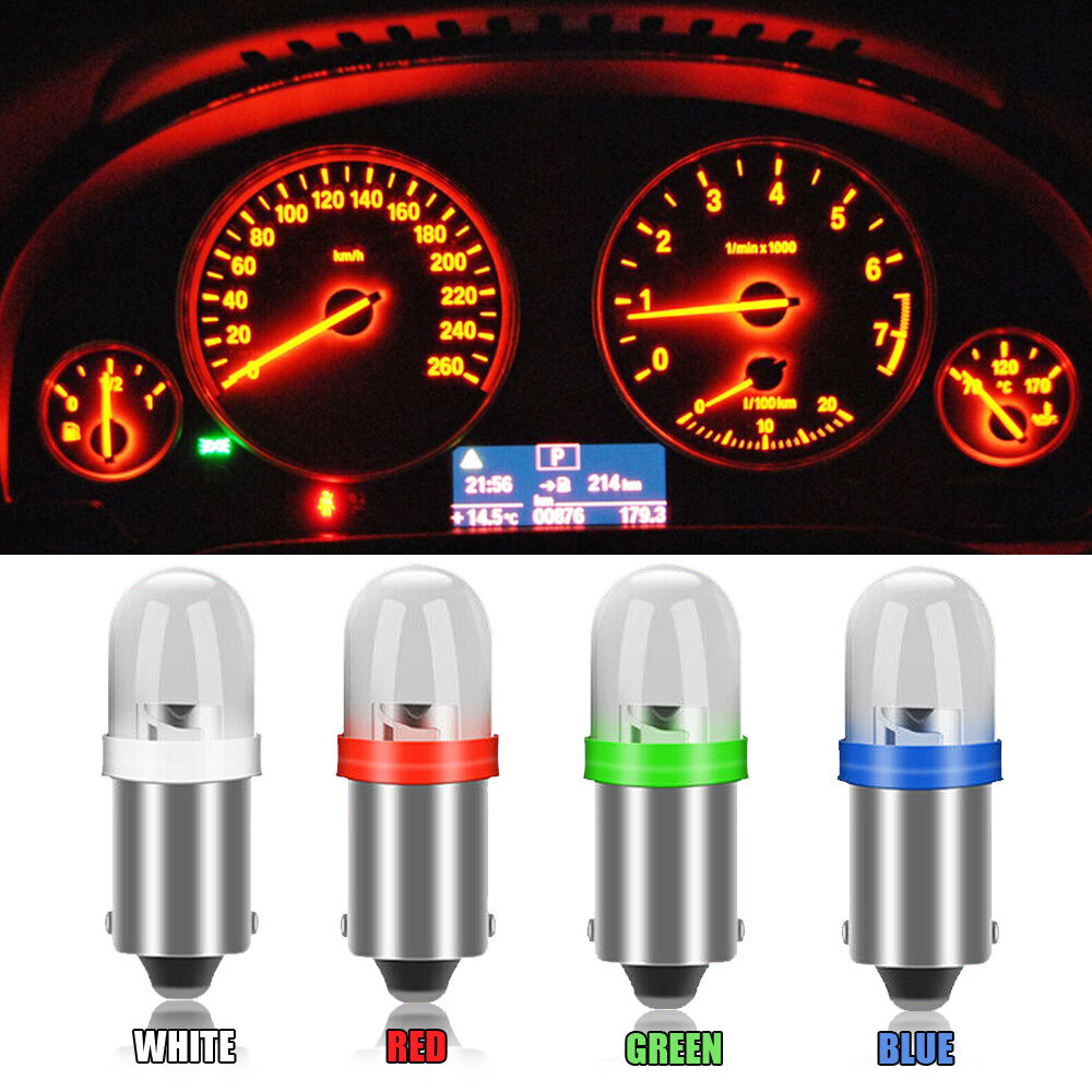 10x BA9S 1815 1816 1445 1895 LED Bulbs Car Interior Instrument Panel Dash Light
