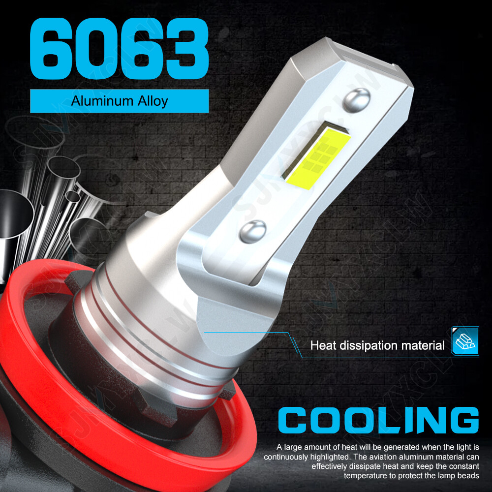4X H11+H11 LED Headlights Kit Combo Bulbs 6000K Low Beam +Fog Super White Bright