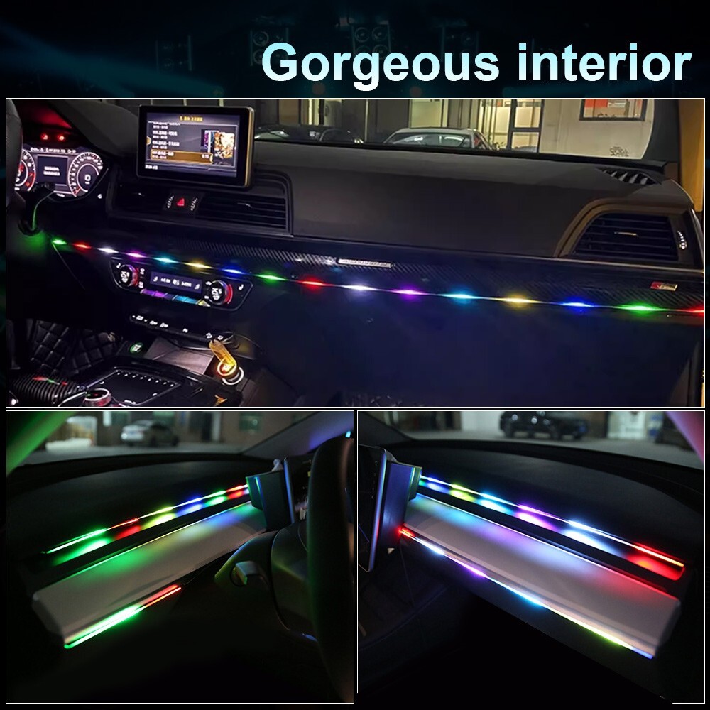 18 IN 1 Full LED Bead Symphony Dream Car Interior Ambient Lighting Wireless Kits