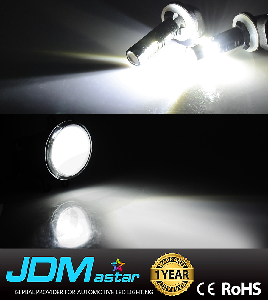 JDM ASTAR 2X 881 6000K White LED Fog Lights Driving Bulbs 886 889 894 896 H27W/2