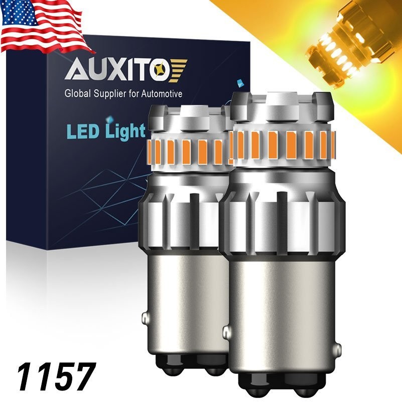 2x Yellow Amber LED Front Turn Signal DRL Parking Light Bulb 1157 7528 Canbus 2F