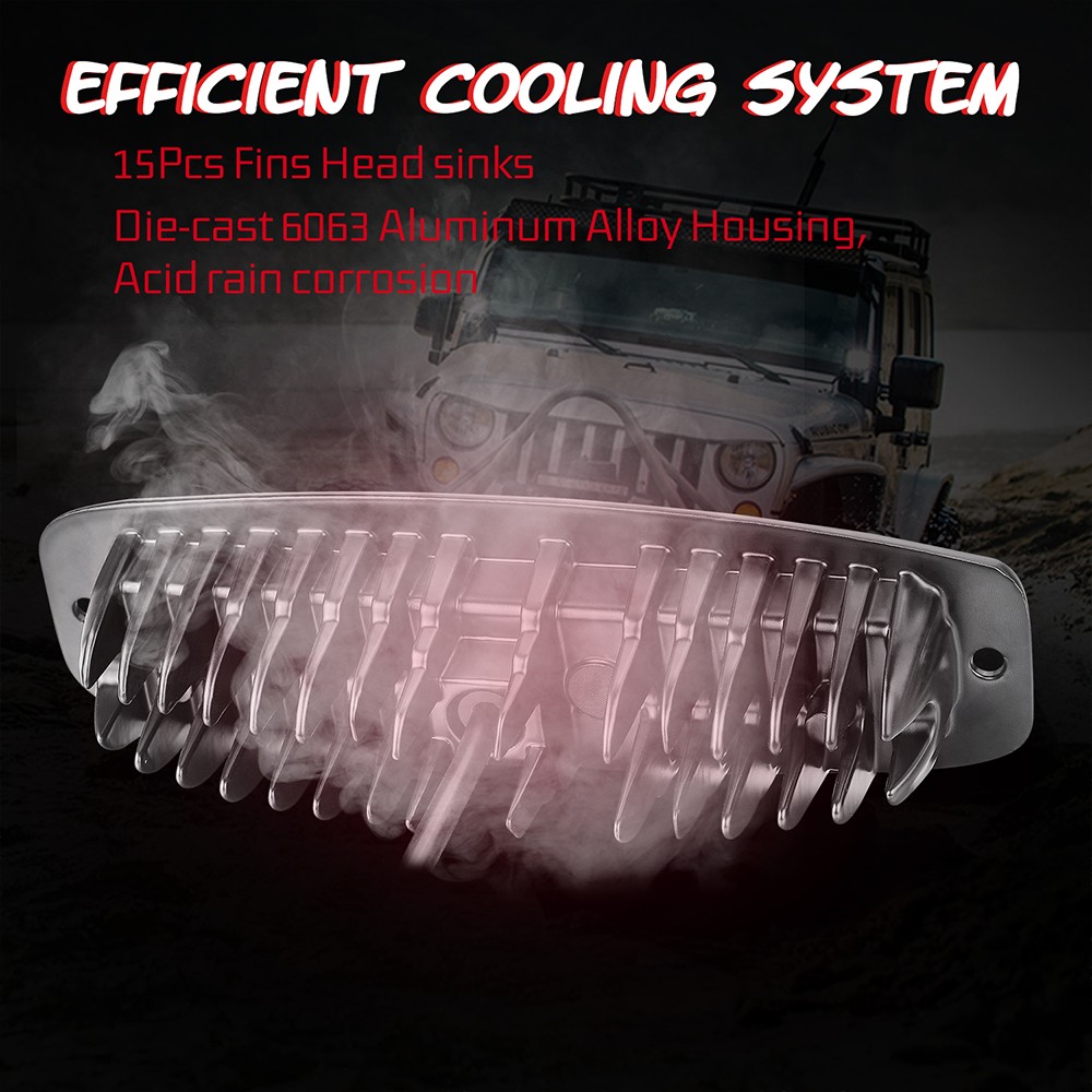 2x 7″ 160W Flush Mount LED Work Light Bar Spot Flood Driving Reverse OffRoad 4WD